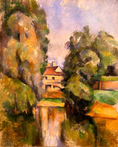 Landhaus an einem Fluss von Paul Cézanne